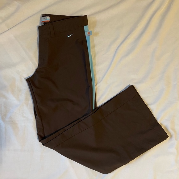 Nike Pants - Nike y2k Brown Blue Windbreaker Athleisure Pants Size small (4-6)